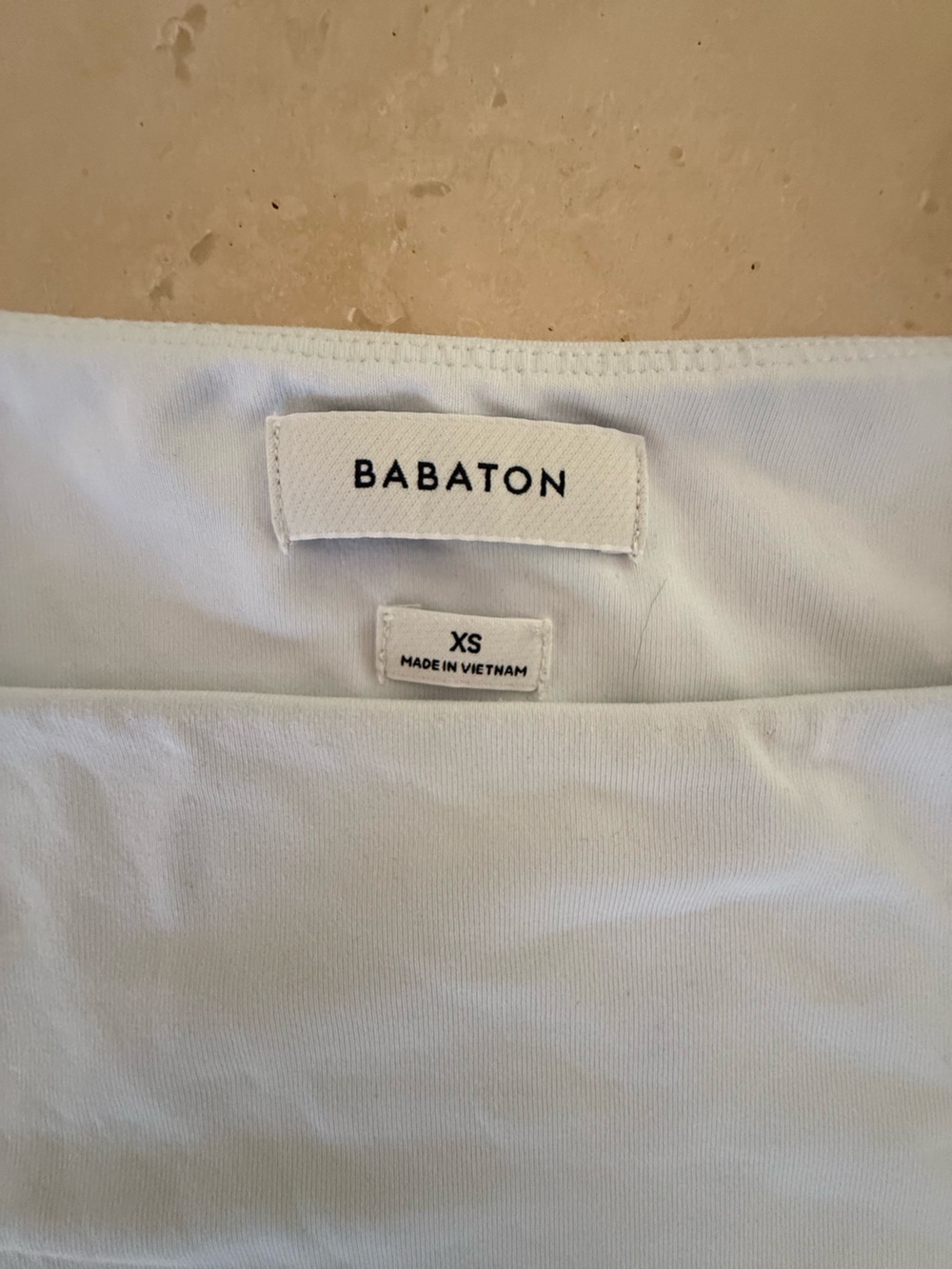 Babaton Aritzia White Square-Neck One-Piece Bodysuit - Picture 3 of 3